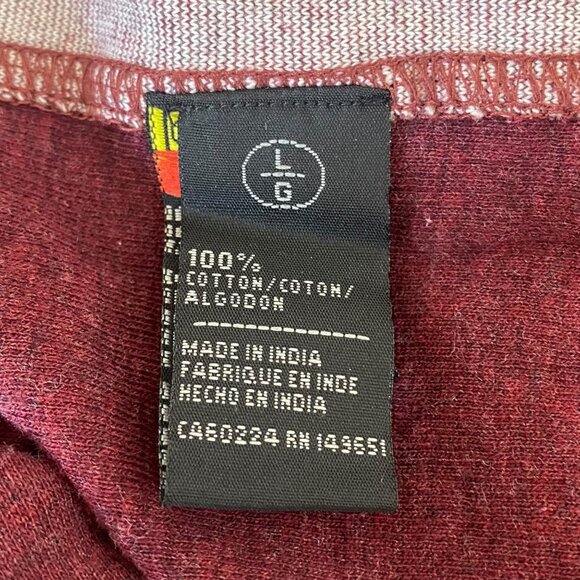 Buffalo David Bitton Katana Henley Shirt Men's Large Red Long-Sleeve Pullover - Picture 10 of 12